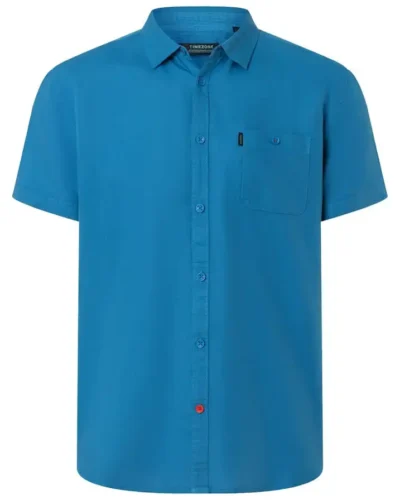 Alternative view of Timezone - Soft linen shortsleeve shirt, French blue