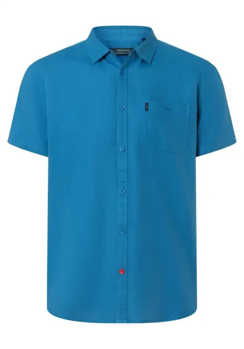 Alternative view of Timezone - Soft linen shortsleeve shirt, French blue