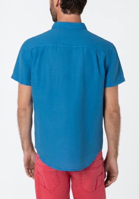Timezone - Soft linen shortsleeve shirt, French blue - Image 3