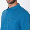 Timezone - Soft linen shortsleeve shirt, French blue - Image 4