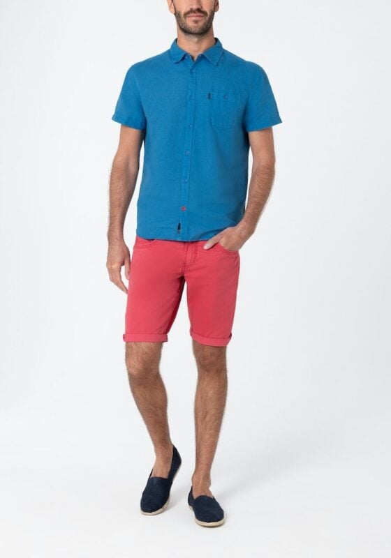 Timezone - Soft linen shortsleeve shirt, French blue - Image 6