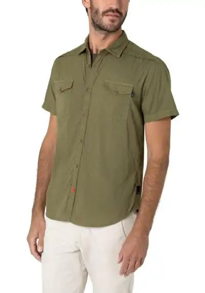 Timezone - Safari shortsleeve shirt, Green