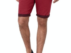 Timezone: Slim Janno Short Linen blend, Dark red