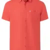 Timezone - Soft linen shortsleeve shirt, Coral orange - Image 2