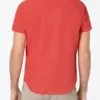 Timezone - Soft linen shortsleeve shirt, Coral orange - Image 4