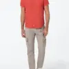 Timezone - Soft linen shortsleeve shirt, Coral orange - Image 6