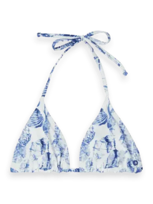 Scotch & Soda 177160 : Reversible printed bikini top, Shell batik blue