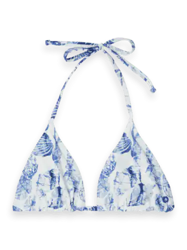 Scotch & Soda 177160 : Reversible printed bikini top, Shell batik blue