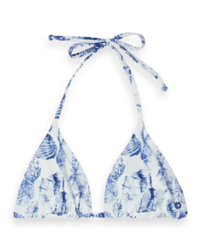 Scotch & Soda 177160 : Reversible printed bikini top, Shell batik blue