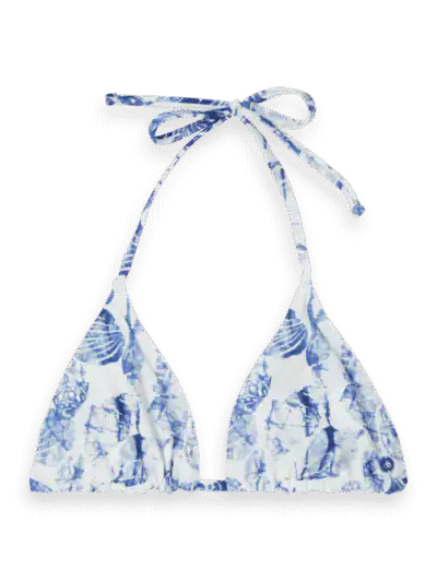 Scotch & Soda 177160 : Reversible printed bikini top, Shell batik blue