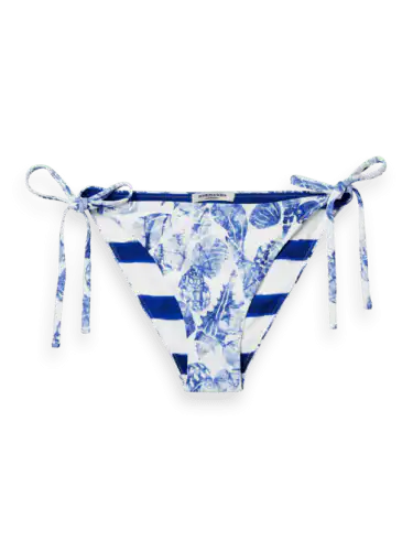 Scotch & Soda 177289 : Reversible printed bikini bottom, Shell batik blue
