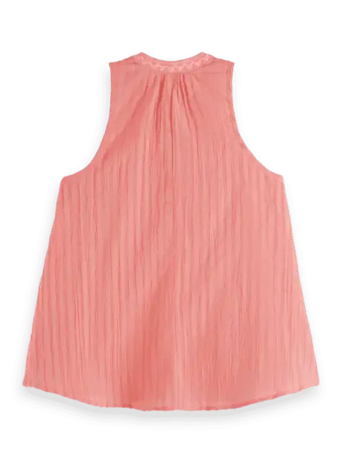 Scotch & Soda 177196: Tank top with tape detail, Coral - Image 3