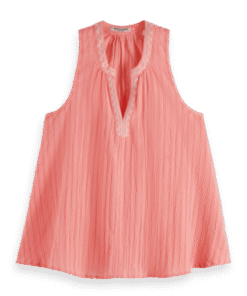 Scotch & Soda 177196: Tank top with tape detail, Coral