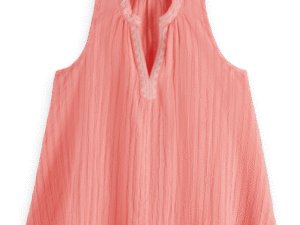 Scotch & Soda 177196: Tank top with tape detail, Coral