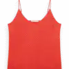 Scotch & Soda 177192: Camisole woven front jersey back, Campfire