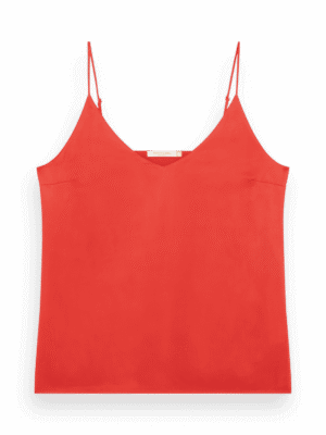 Scotch & Soda 177192: Camisole woven front jersey back, Campfire
