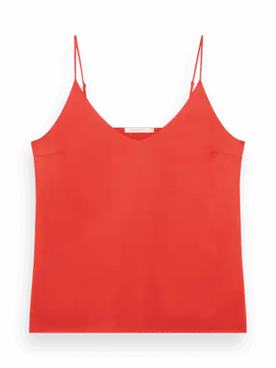 Scotch & Soda 177192: Camisole woven front jersey back, Campfire