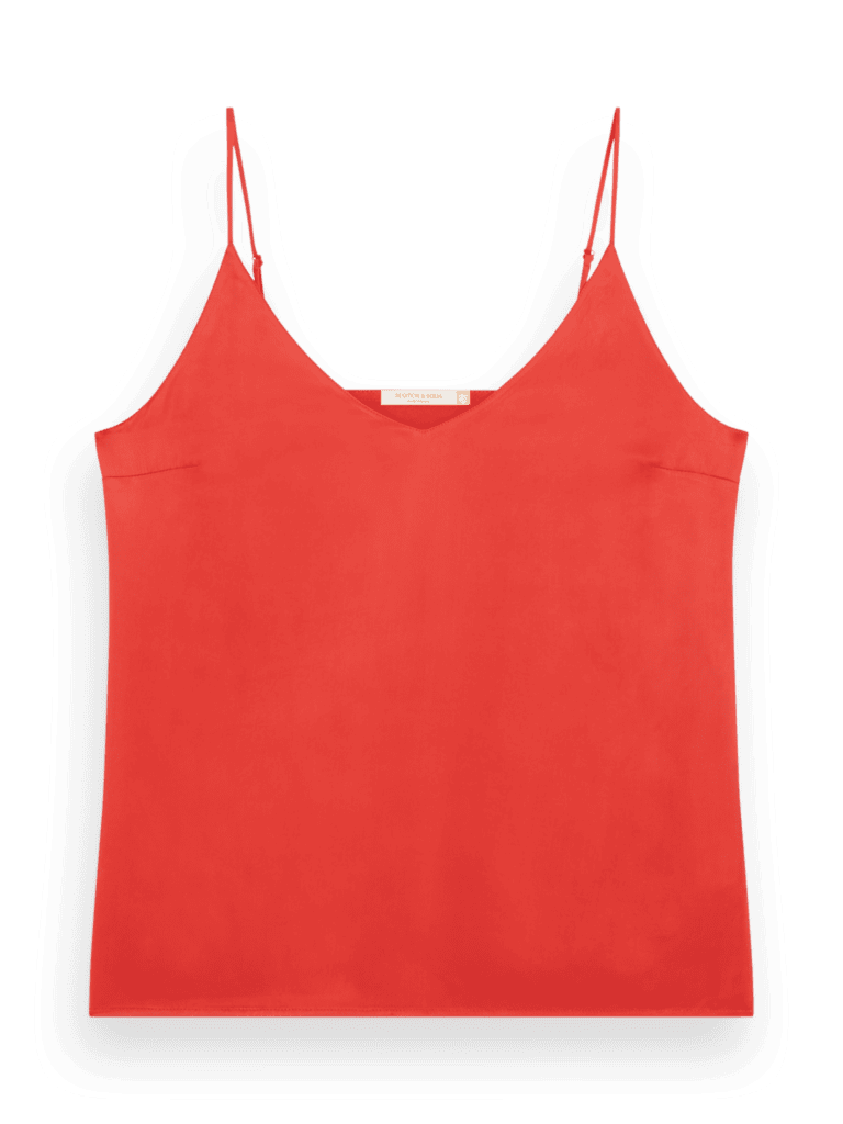 Scotch & Soda 177192: Camisole woven front jersey back, Campfire