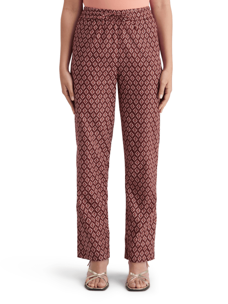 Scotch & Soda 177619 : Gia block print pants, Geo flower bordeaux