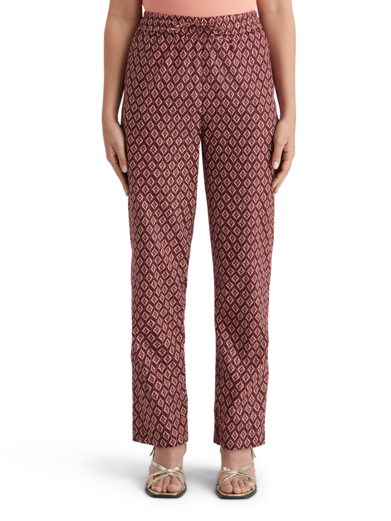 Scotch & Soda 177619 : Gia block print pants, Geo flower bordeaux