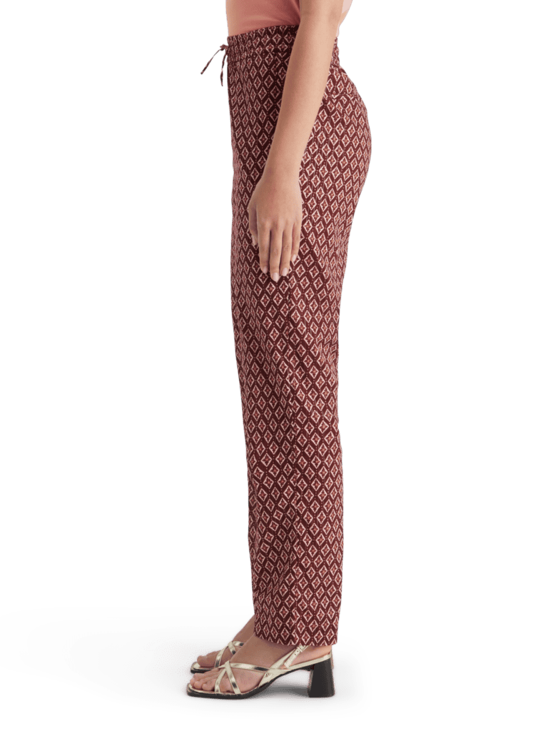 Scotch & Soda 177619 : Gia block print pants, Geo flower bordeaux - Image 3