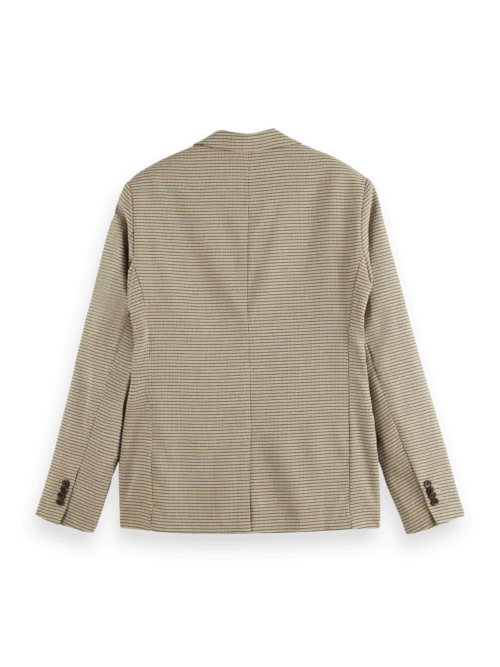 Scotch & Soda 178356 : Single breasted Yarn-Dyed Blazer, Offwhite mini check - Image 4