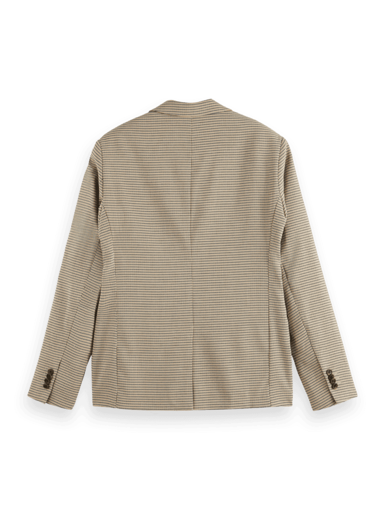 Scotch & Soda 178356 : Single breasted Yarn-Dyed Blazer, Offwhite mini check - Image 4
