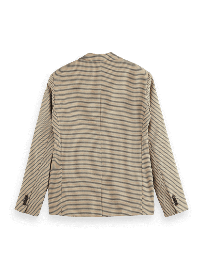 Scotch & Soda 178356 : Single breasted Yarn-Dyed Blazer, Offwhite mini check - Image 4