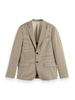 Alternative view of Scotch & Soda 178356 : Single breasted Yarn-Dyed Blazer, Offwhite mini check