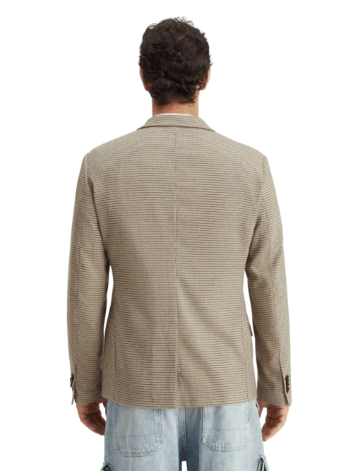 Scotch & Soda 178356 : Single breasted Yarn-Dyed Blazer, Offwhite mini check - Image 5