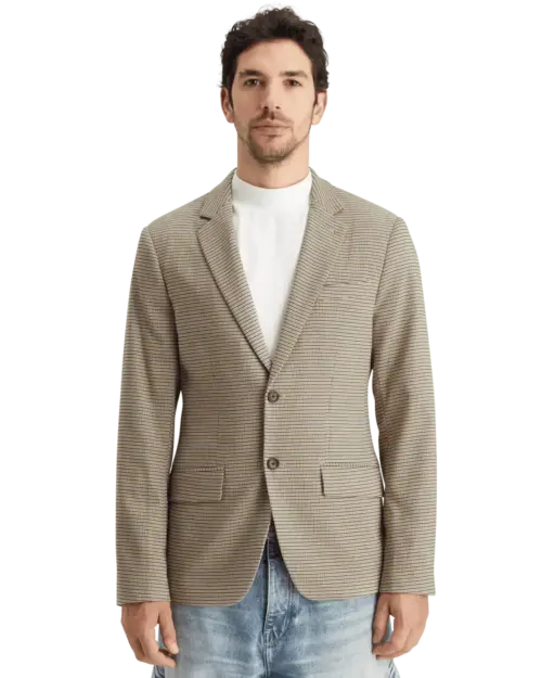 Scotch & Soda 178356 : Single breasted Yarn-Dyed Blazer, Offwhite mini check