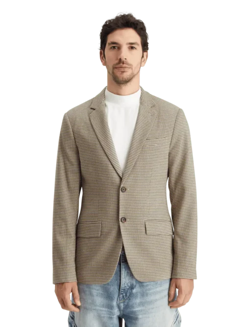 Scotch & Soda 178356 : Single breasted Yarn-Dyed Blazer, Offwhite mini check