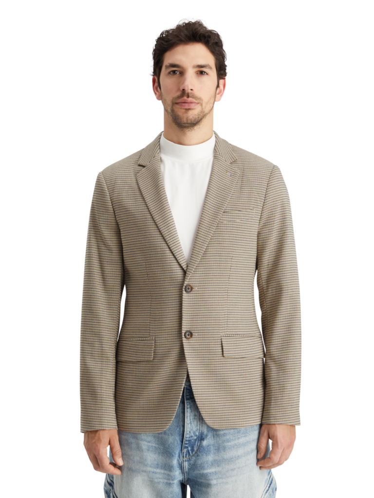 Scotch & Soda 178356 : Single breasted Yarn-Dyed Blazer, Offwhite mini check