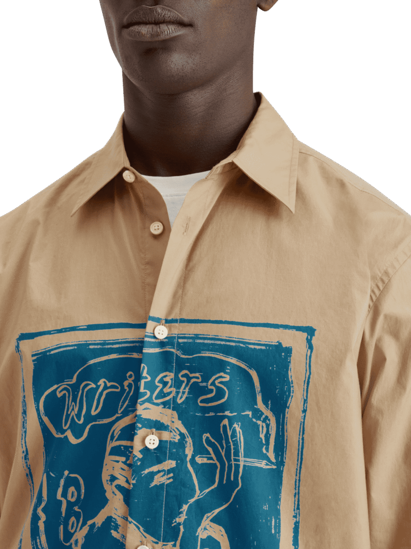 Scotch & Soda 178413: Graphic shirt, Desert sand - Image 6