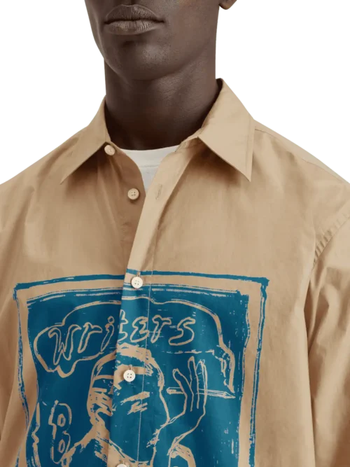Scotch & Soda 178413: Graphic shirt, Desert sand - Image 5