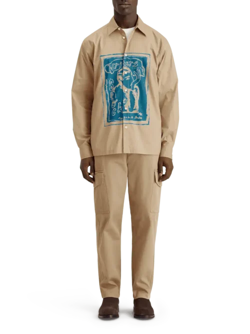 Scotch & Soda 178413: Graphic shirt, Desert sand - Image 4