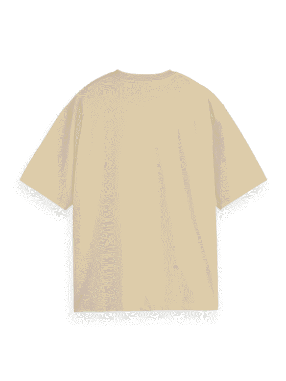 Scotch & Soda 178491 : Embassy of the free mind artwork t-shirt, Parchment - Image 5