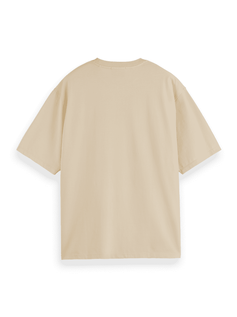 Scotch & Soda 178491 : Embassy of the free mind artwork t-shirt, Parchment - Image 5