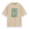 Scotch & Soda 178491 : Embassy of the free mind artwork t-shirt, Parchment