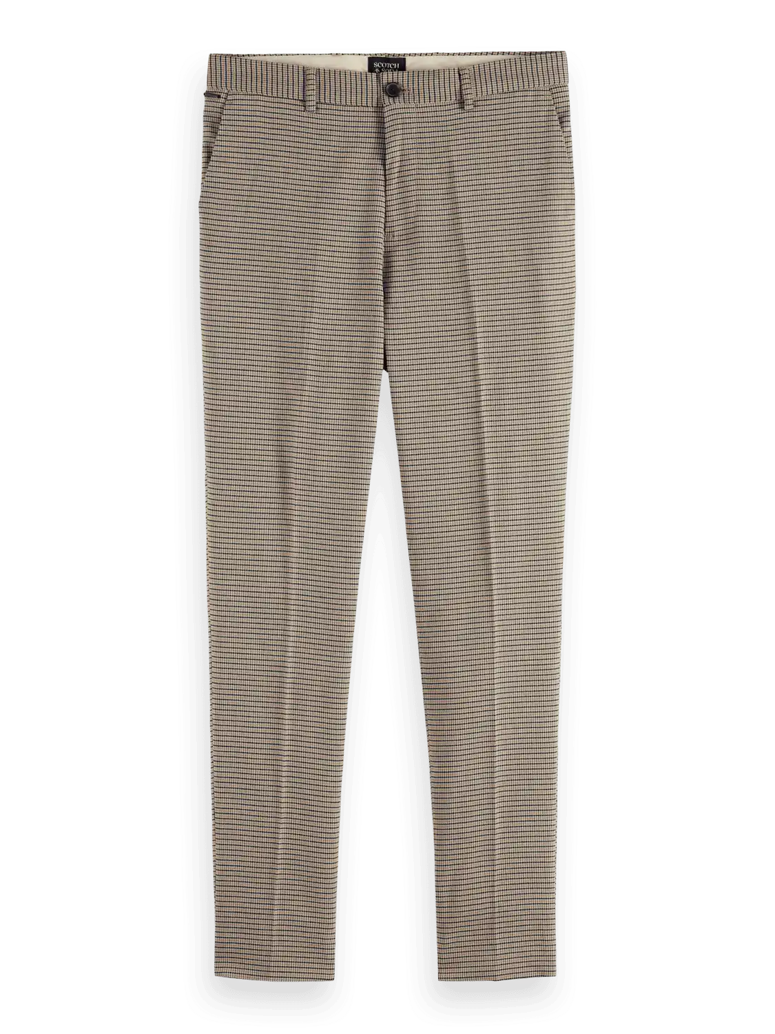 Scotch & Soda 178378: Irving Classic Yarn-Dyed Chino, Offwhite mini check