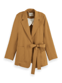 Scotch & Soda 177605 : Soft wrap blazer, Tobacco