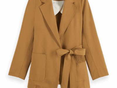Scotch & Soda 177605 : Soft wrap blazer, Tobacco