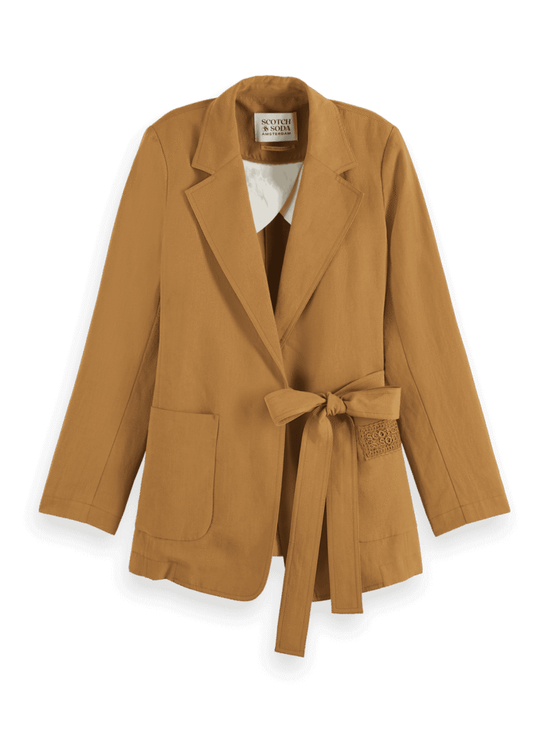 Scotch & Soda 177605 : Soft wrap blazer, Tobacco