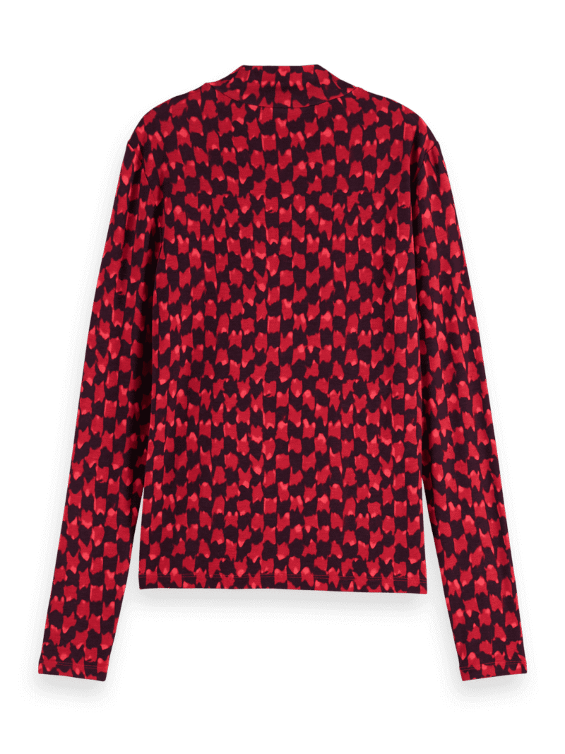 Scotch & Soda 177679 :  Long sleeve t-shirt AOP, Ikat checkerboard - Image 3
