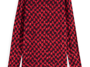 Scotch & Soda 177679 :  Long sleeve t-shirt AOP, Ikat checkerboard