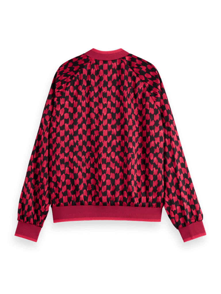Scotch & Soda  177597 : Reversible printed bomber jacket, Ikat checkerboard - Image 3