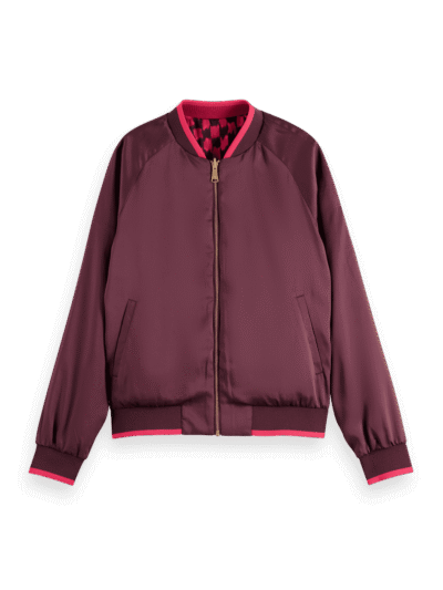 Alternative view of Scotch & Soda  177597 : Reversible printed bomber jacket, Ikat checkerboard