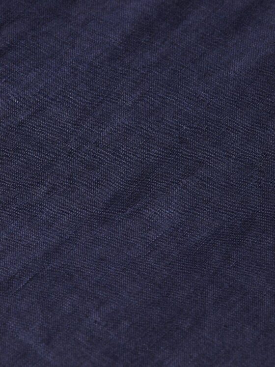 Scotch & Soda 179189 : Linen shirt with stand up collar, Navy - Image 2