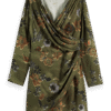 Scotch & Soda 177732  Mini viscose jacquard wrap dress, Tapestry military - Image 2