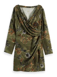 Alternative view of Scotch & Soda 177732 : Mini viscose jacquard wrap dress, Tapestry military